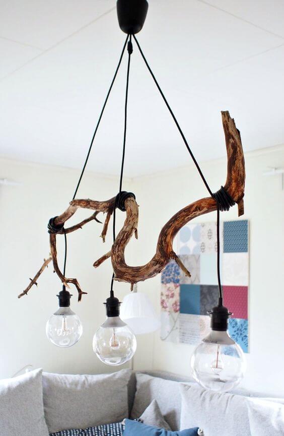 24 inspirational DIY ideas for lamps and chandeliers from old household items - 187