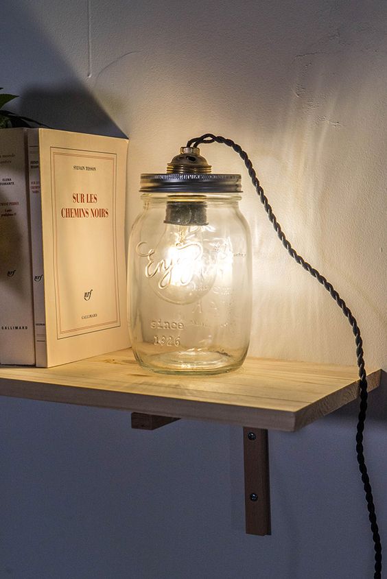 24 inspirational DIY ideas for lamps and chandeliers from old household items - 193