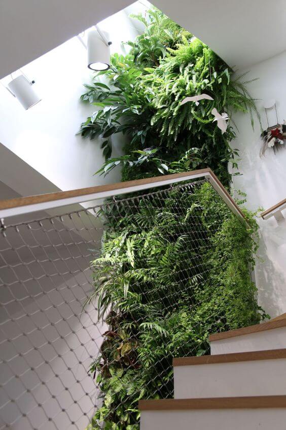 34 eye-catching stair decor ideas with plants - 259