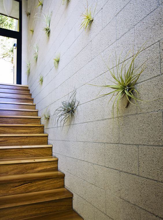 34 eye-catching stair decor ideas with plants - 271