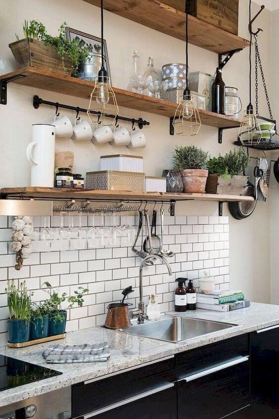 21 ideas for decorating kitchen space with plants - 141