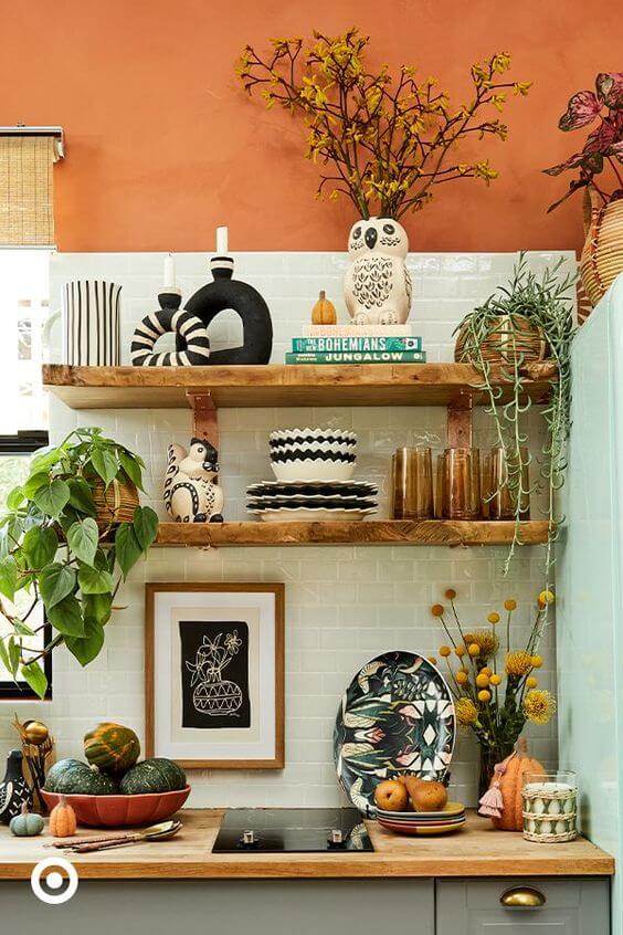21 ideas for decorating kitchen space with plants - 143