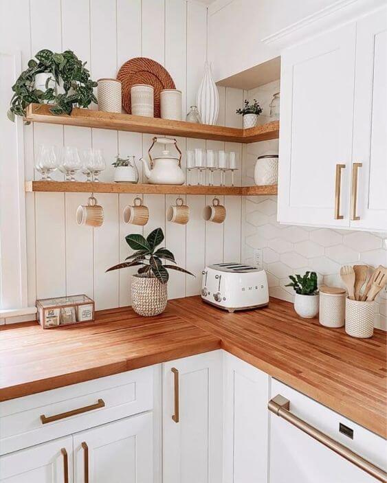 21 ideas for decorating kitchen space with plants - 151