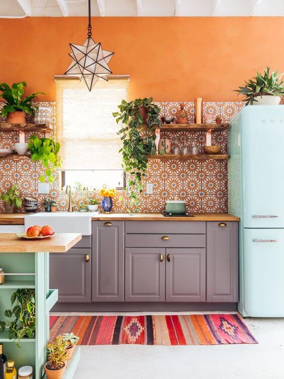 21 ideas for decorating kitchen space with plants - 153
