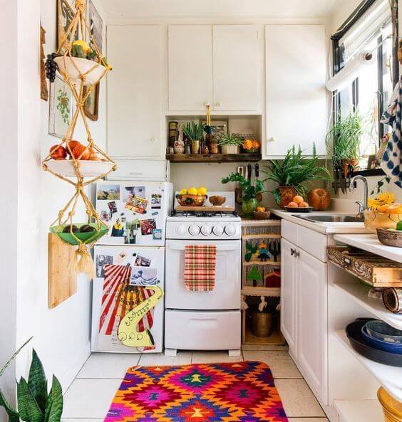 21 ideas for decorating kitchen space with plants - 157