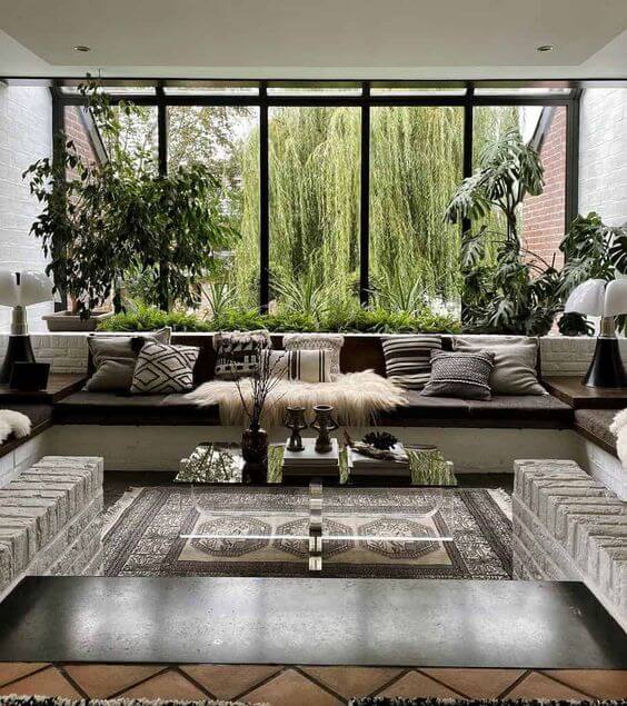 20 eye-catching living room designs with garden ideas - 149
