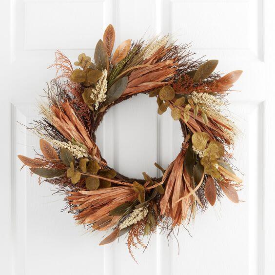 27 DIY ideas for natural fall wreaths - 191