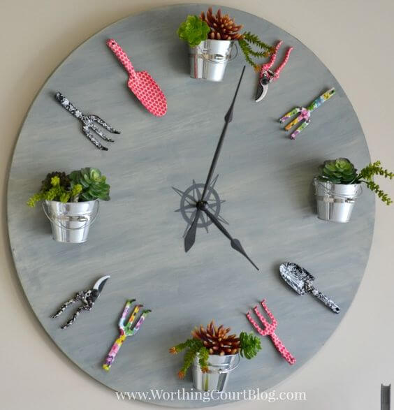25 unique DIY art wall clock ideas to decorate the house - 159