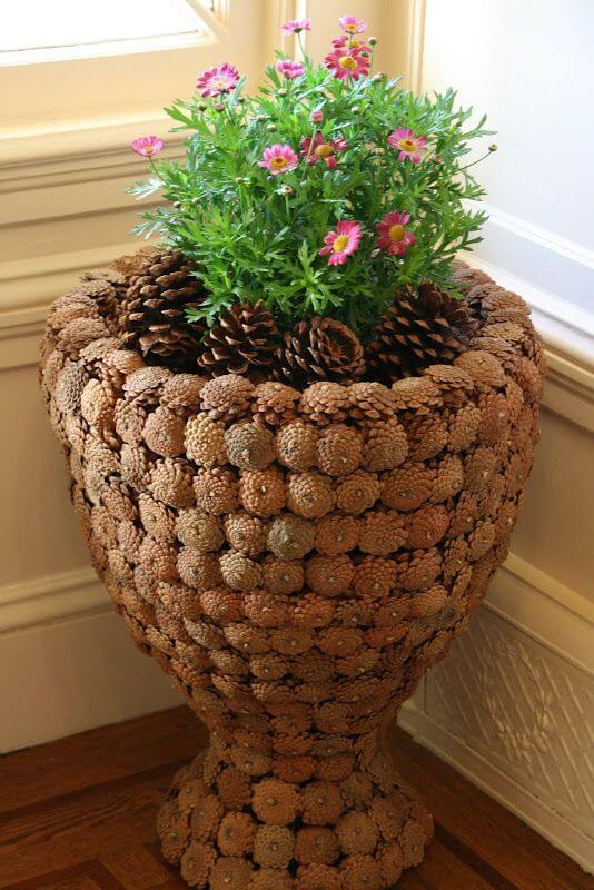 27 beautiful pine cone crafts to decorate your home - 197