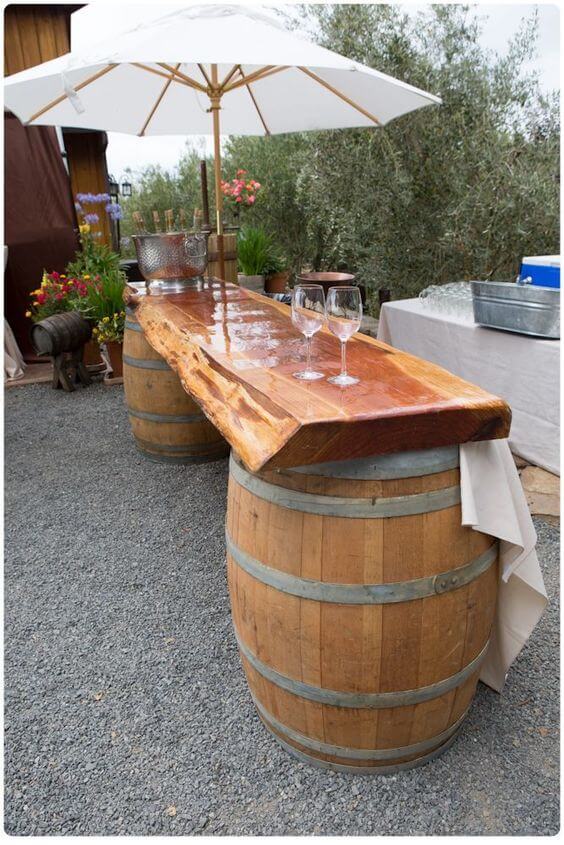 24 repurposed old wine barrel ideas for the garden - 153