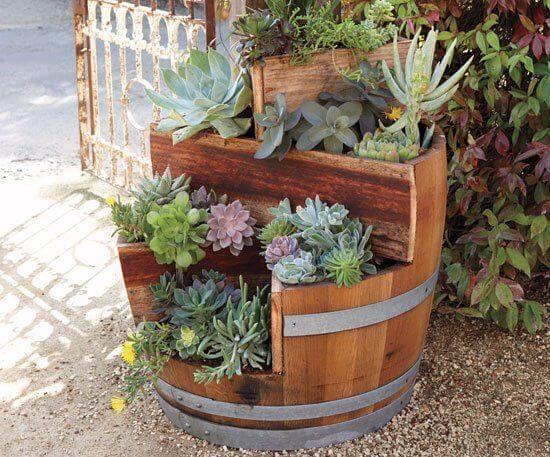 24 repurposed old wine barrel ideas for the garden - 155