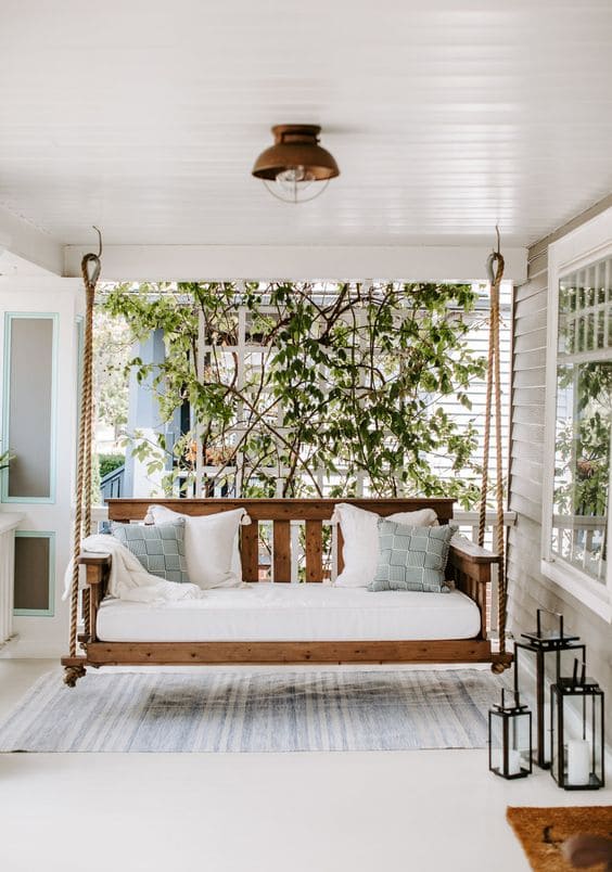 24 beautiful hanging swing ideas to relax - 73