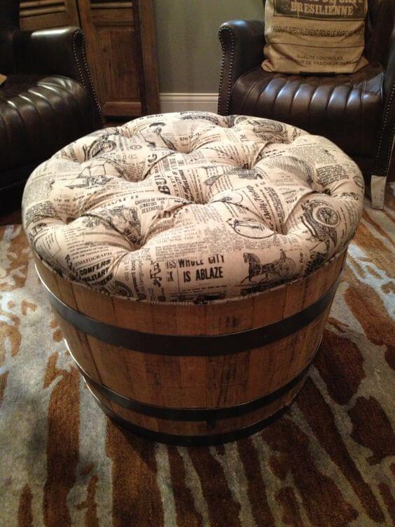 Creative Ottoman DIY Ideas from Recycled Items - 127