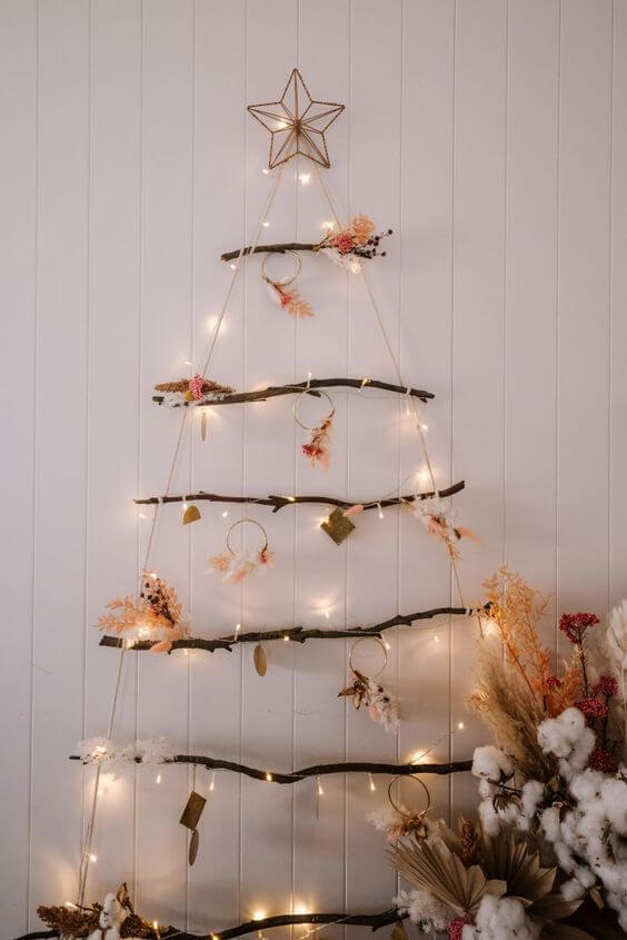 DIY Dry ​​Branch Christmas Decoration Ideas - 121