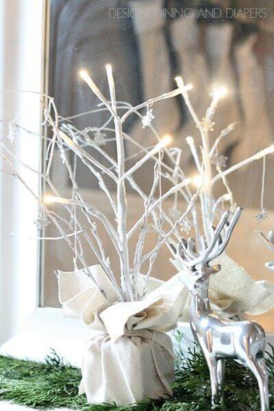 DIY Dry ​​Branch Christmas Decoration Ideas - 139