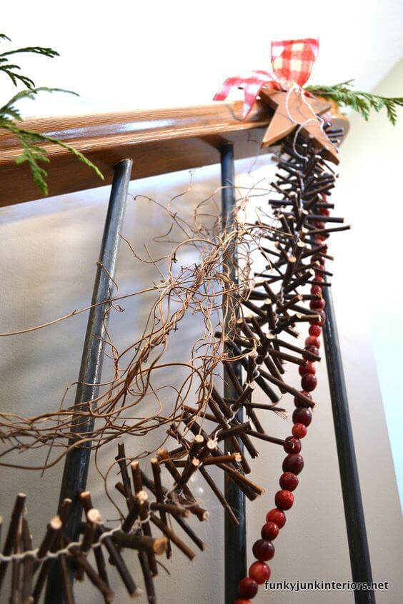 DIY Dry ​​Branch Christmas Decoration Ideas - 147