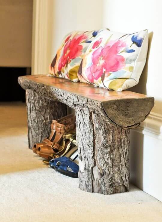 25 inexpensive do-it-yourself home decorating projects from tree trunks - 191