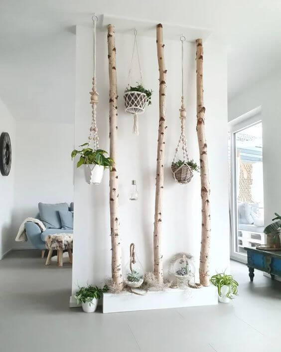 22 DIY home decorating ideas with birch trunks - 163