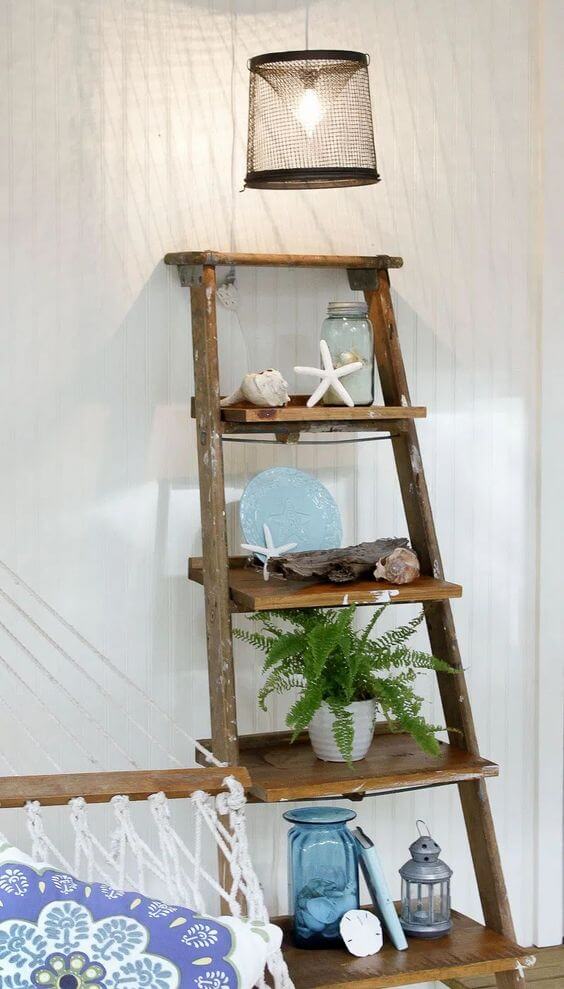 21 DIY projects for old ladders for home decoration - 151