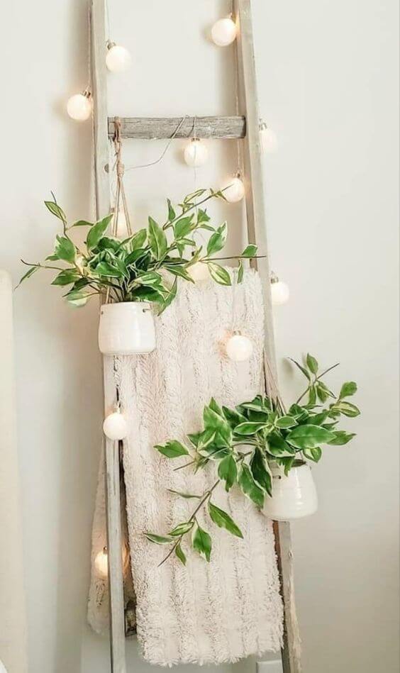 21 DIY projects for old ladders for home decoration - 155