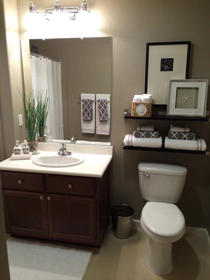 21 creative ideas for storage above the toilet - 79