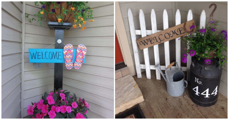 24 beautiful welcome sign ideas for your front porch
