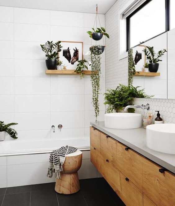 33 adorable ideas for plant shelves in the bathroom - 261