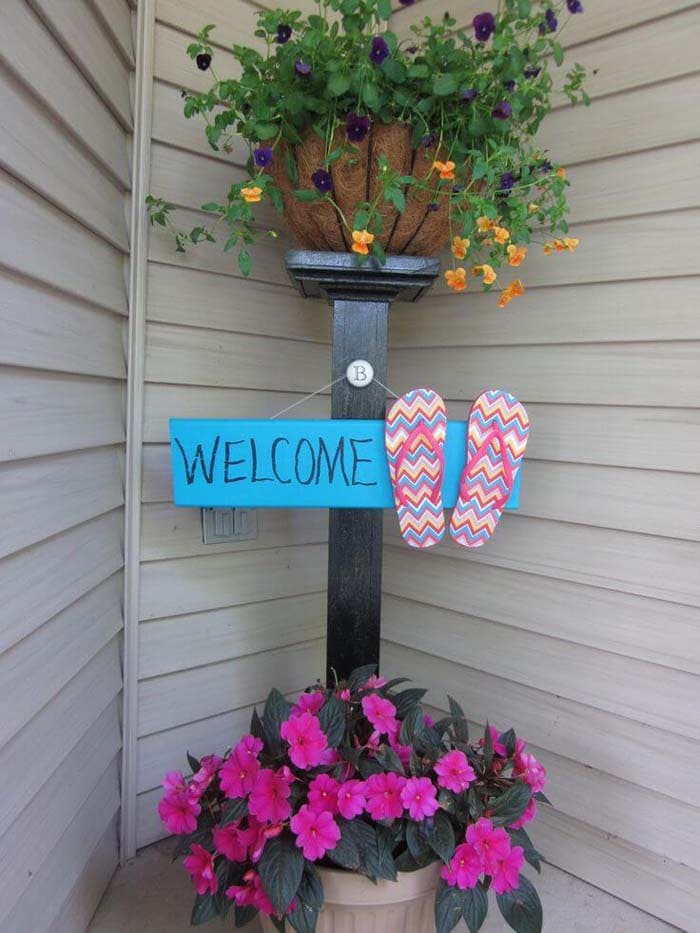 24 beautiful welcome sign ideas for your front porch - 73