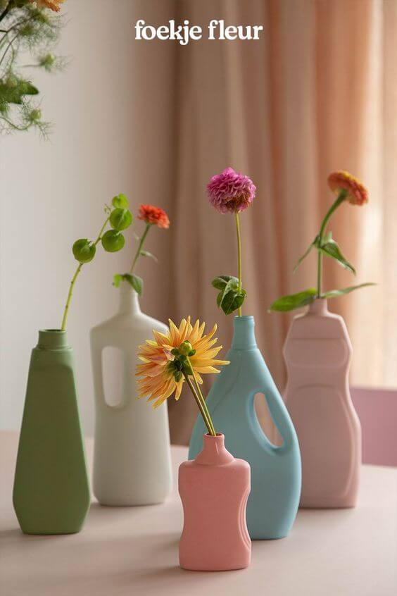 21 ideas for recycled DIY flower vases - 143