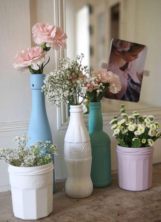 21 ideas for recycled DIY flower vases - 157