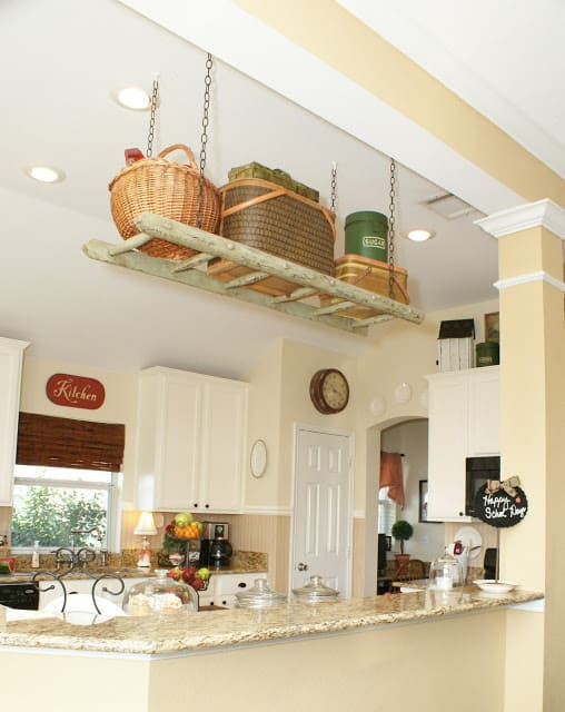 Wood ceiling ladder ideas in your home - 75