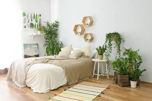 30 inspirations for charming bedroom decoration ideas with plant motifs - 68