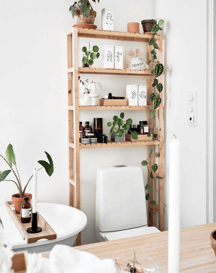 33 adorable bathroom plant shelf ideas - 245