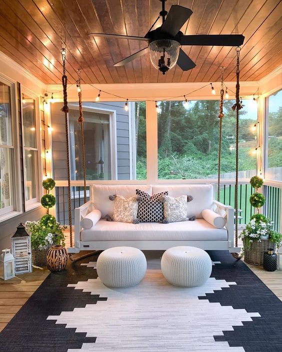 24 beautiful hanging swing ideas to relax - 83