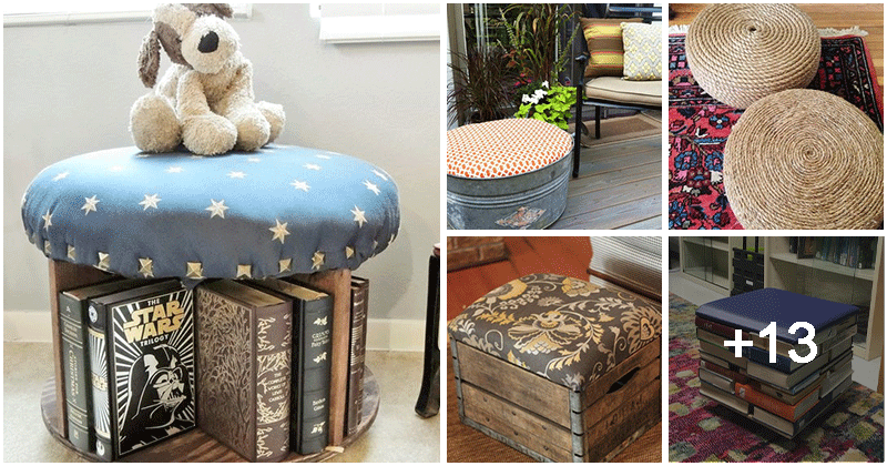 Creative DIY Ottoman Ideas From Recycled Items