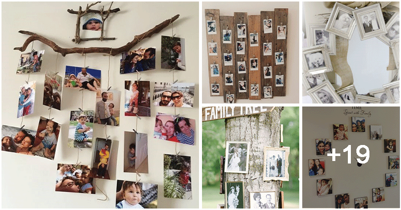 24 creative DIY ideas for displaying family pictures