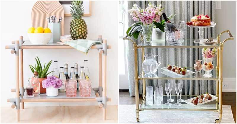 Breathtaking Bar Cart Ideas to Add Cool Style For Your Home