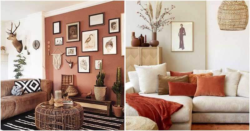 25 shimmering, trendy living ideas in rust and terracotta