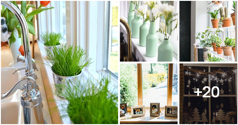 25 simple and easy ideas to decorate the windowsill