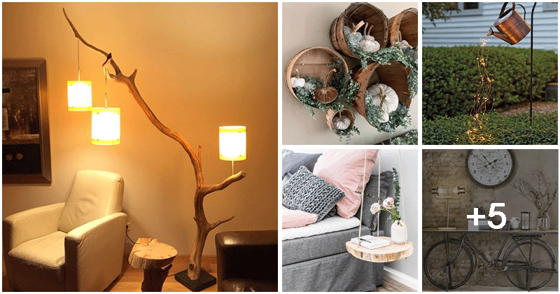 30 natural and recycled home decorating projects