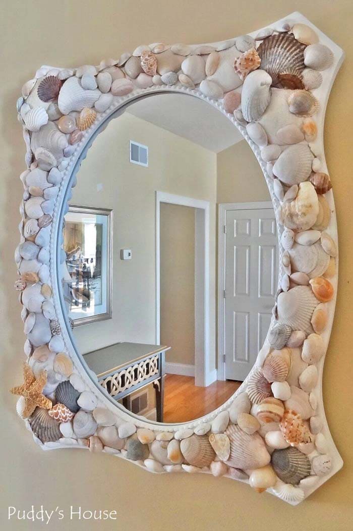 Easy DIY seashell ideas to decorate houses - 21