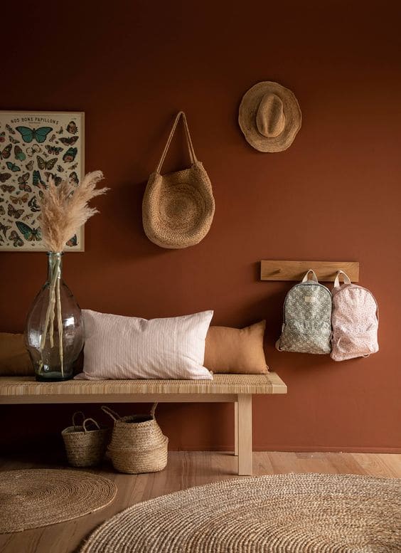 25 shimmering, trendy living room ideas in rust and terracotta - 67