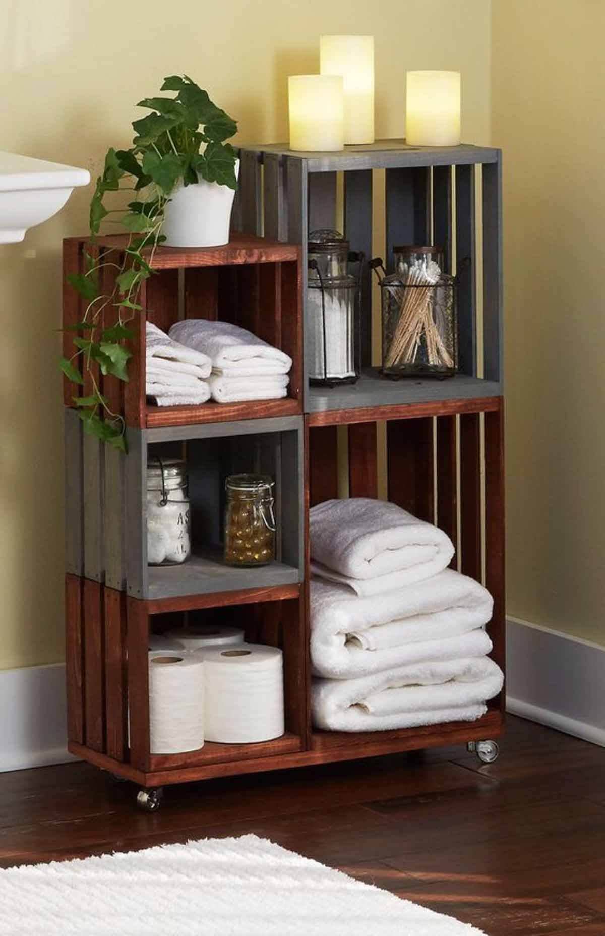 Pallet project ideas to decorate the bathroom - 69