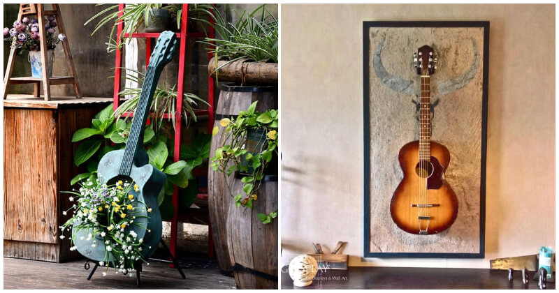 DIY Old Guitar Projects To Decor Your Home
