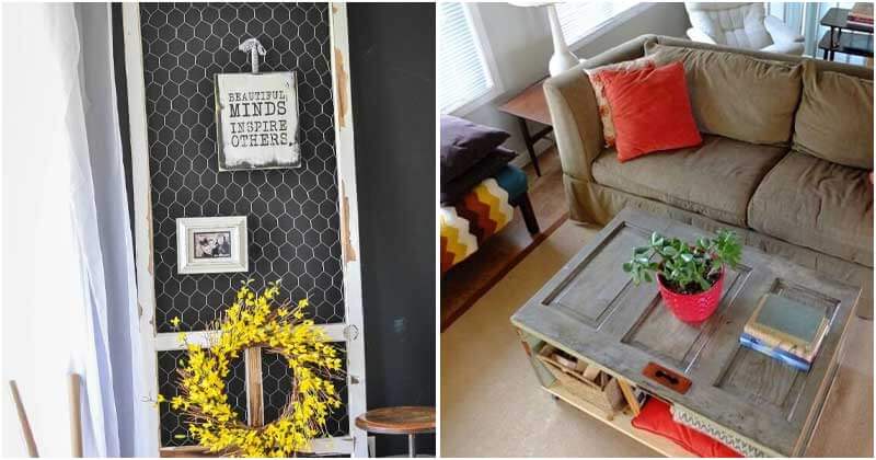 Creative ideas to turn old doors into decorative and useful items in your home