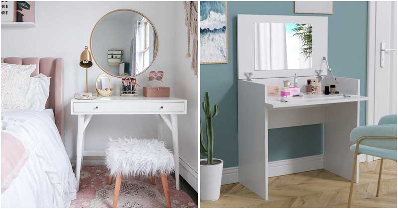 Shimmery makeup vanity ideas for your small bedrooms