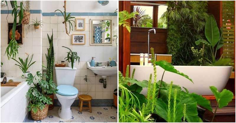 30 Refreshing Your Bathroom Interior Ideas With Plants