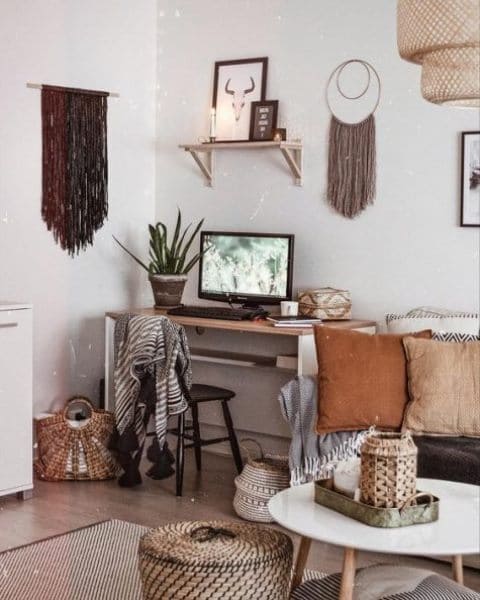 30 saggy and sophisticated boho chic home office ideas - 81