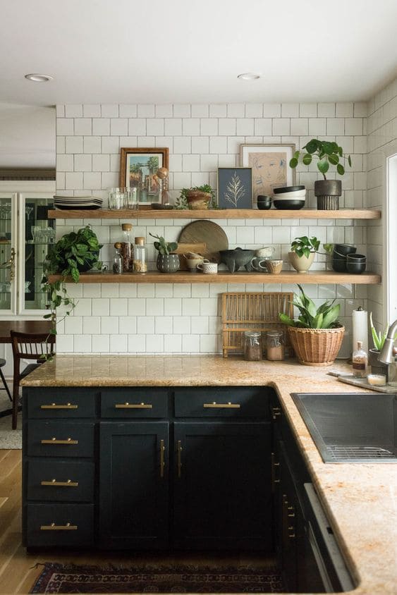 30 great ideas to make kitchen shelves - 129