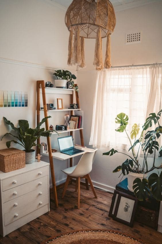 30 saggy and sophisticated boho chic home office ideas - 75